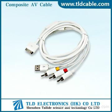 White Composite AV Cable